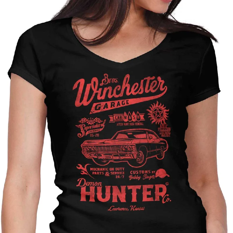 Winchester Garage - Women's V-Neck