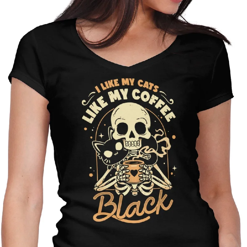 Cats and Coffee - Women's V-Neck