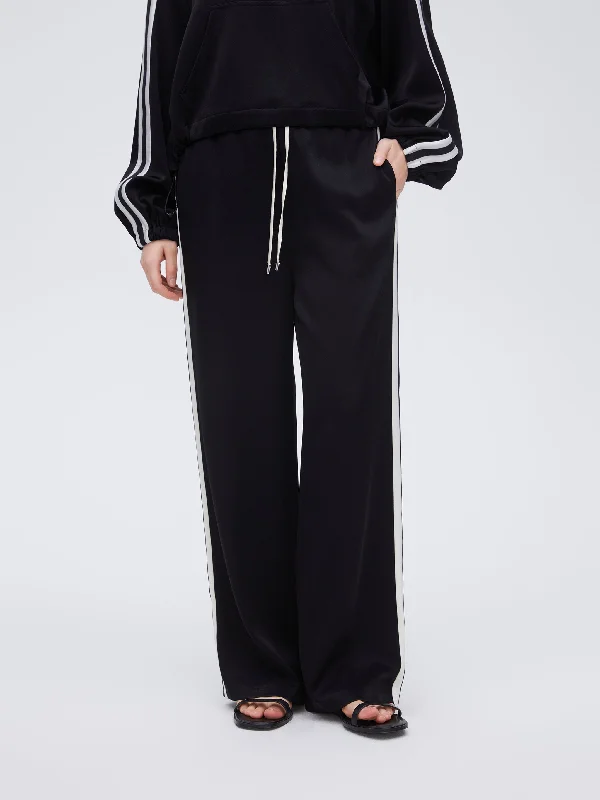 Draped Acetate Track Pants