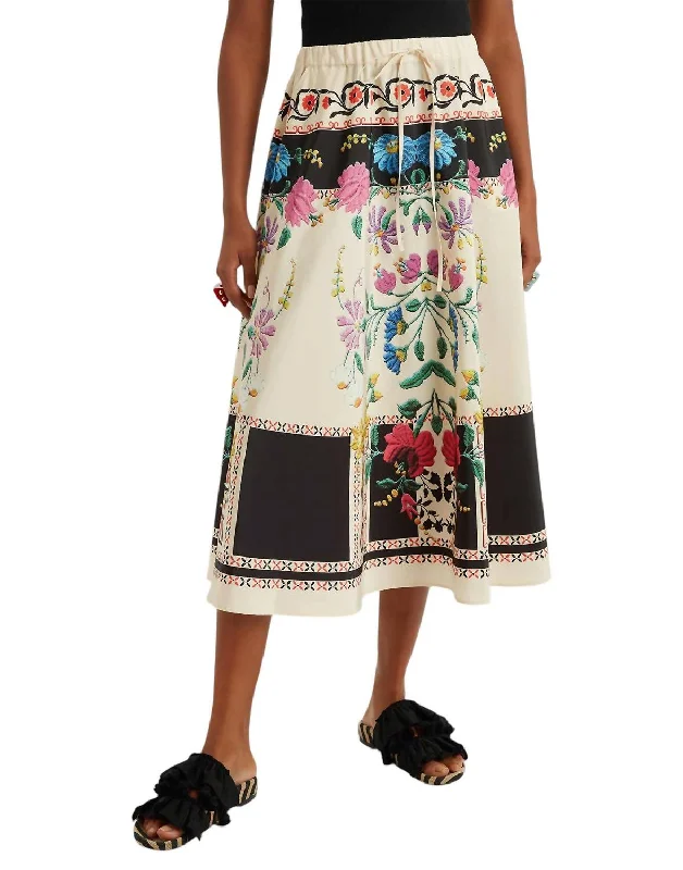 Drawstring Skirt In Piazza