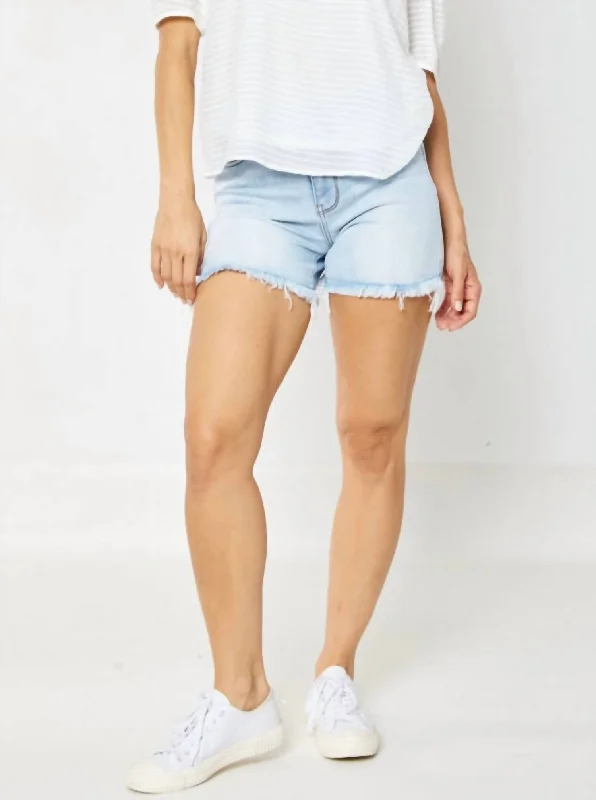 Felicity Cut Off Shorts In Light Wash