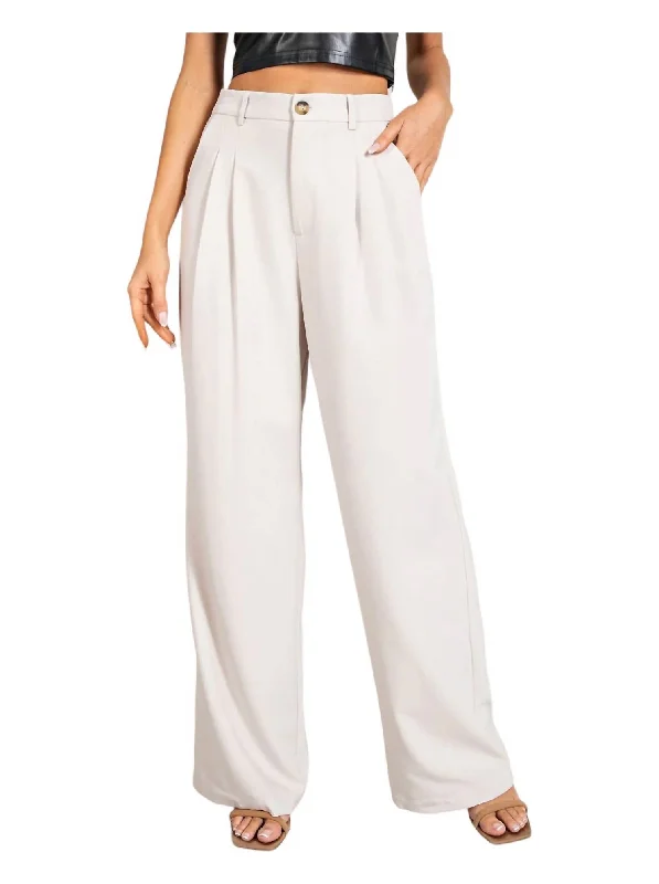 Clarissa Straight Leg Pants In Oatmeal