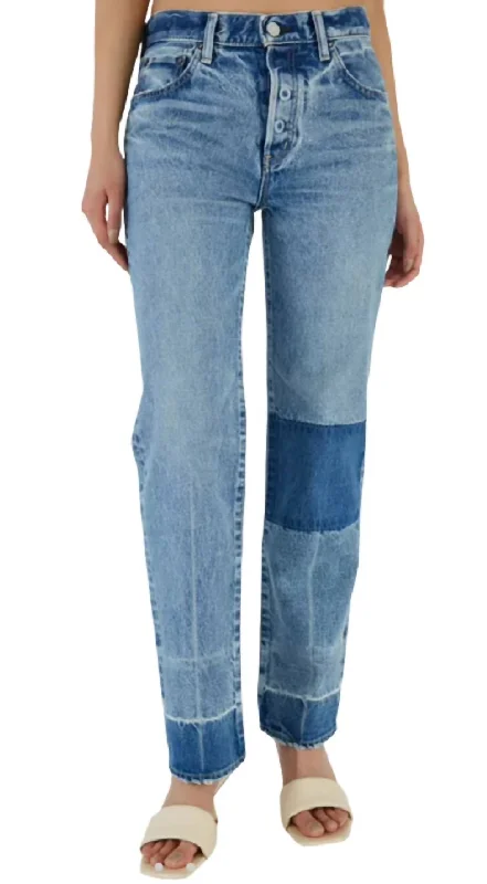 Hargis Straight High Rise Jean In Medium Wash