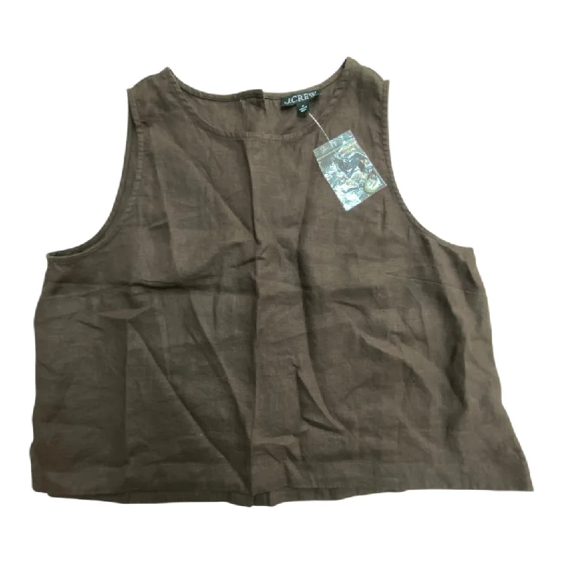 Top Sleeveless By J. Crew In Brown, Size: M