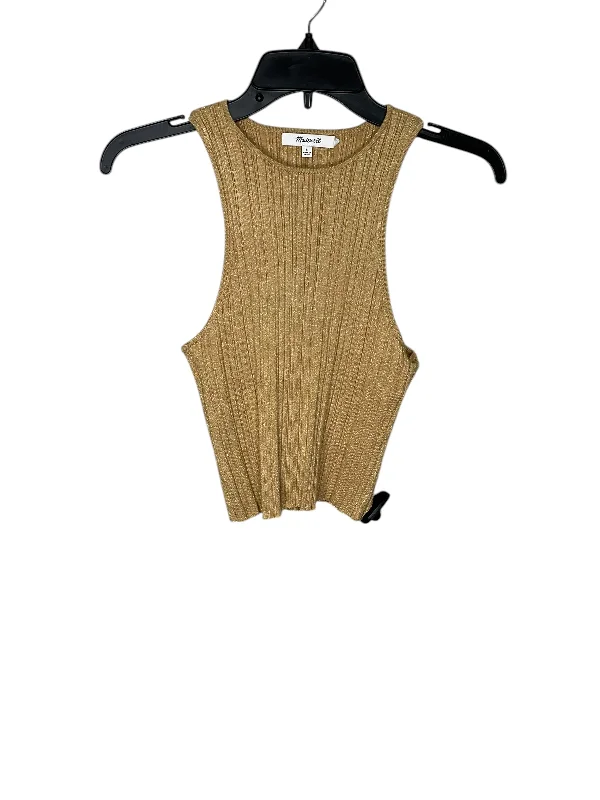 Top Sleeveless By Madewell In Gold, Size: S