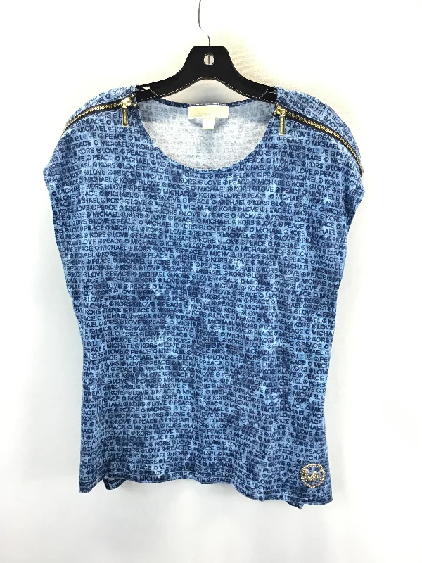 Top Sleeveless Designer By Michael By Michael Kors In Blue, Size: Xl