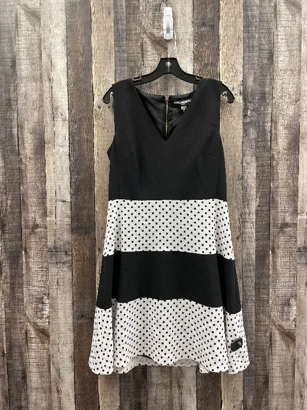 Black & White Dress Party Midi Karl Lagerfeld, Size M