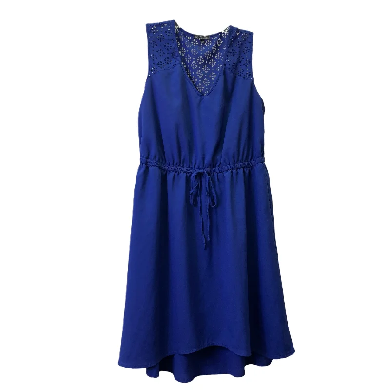 Blue Dress Casual Midi By Bebop, Size: L