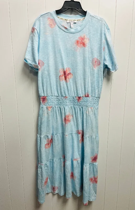 Blue Dress Casual Maxi Peace Love World, Size L