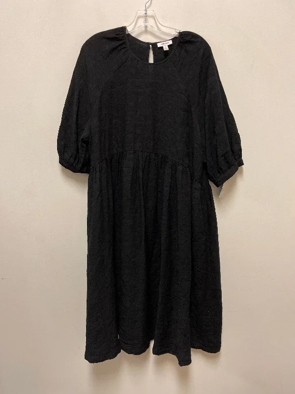 Dress Casual Midi By Nordstrom In Black, Size: L