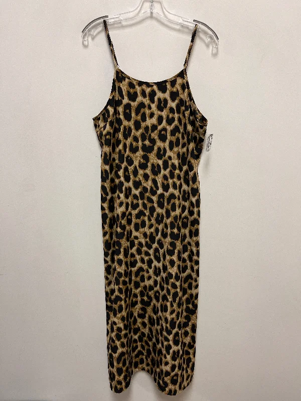 Dress Casual Midi By Shein In Animal Print, Size: Xl