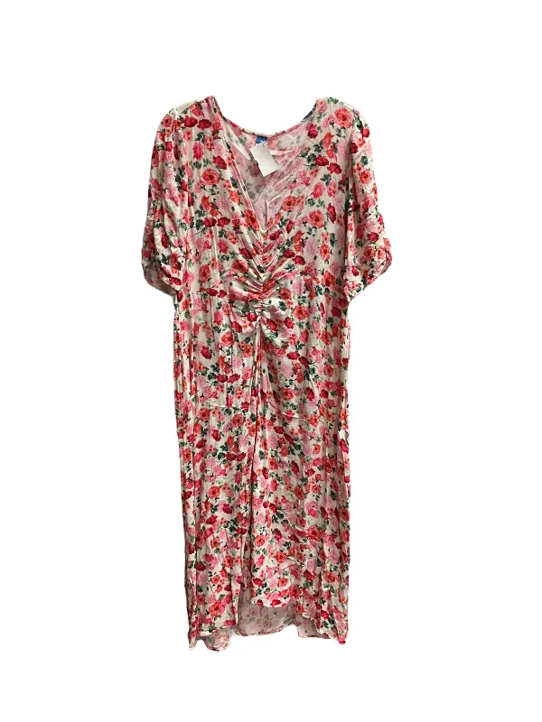 Floral Print Dress Casual Maxi Old Navy, Size Xl