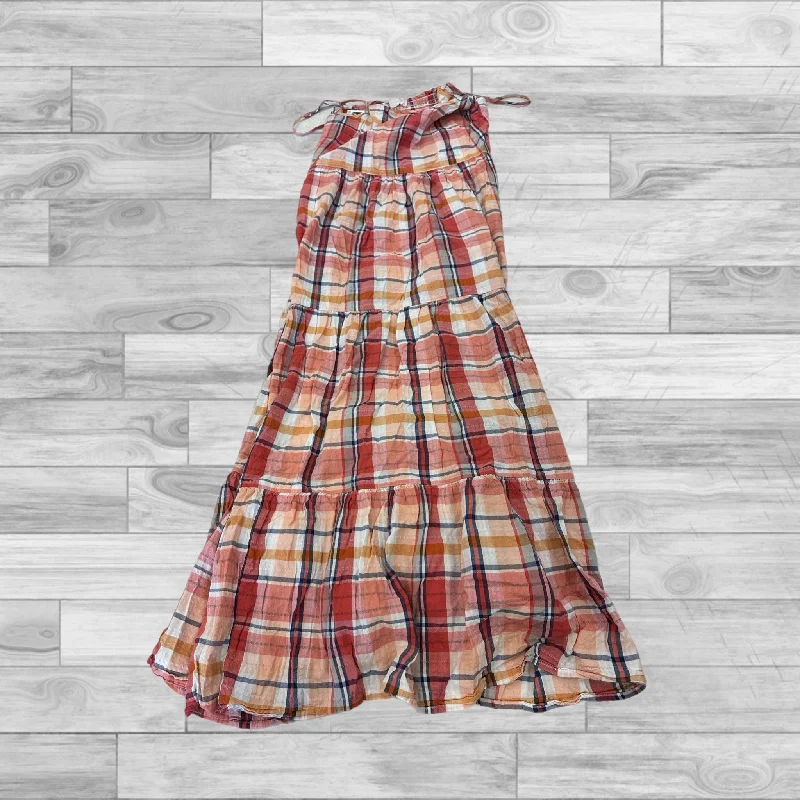 Plaid Pattern Dress Casual Maxi Lou And Grey, Size M