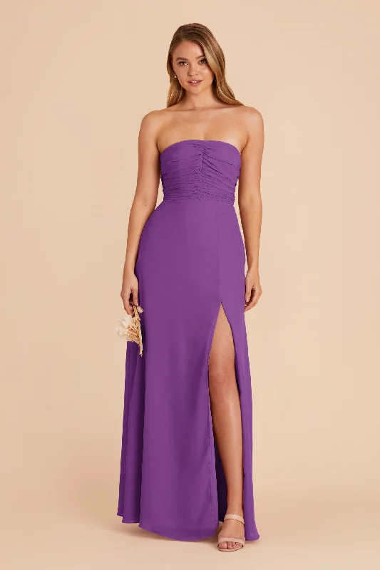 Cara Chiffon Dress - Amethyst