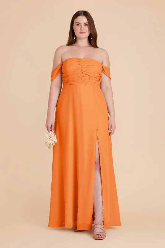 Cara Chiffon Dress - Apricot