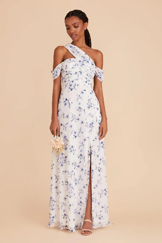 Cara Chiffon Dress - Blue Le Fleur