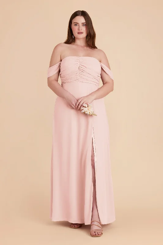 Cara Chiffon Dress - Blush Pink