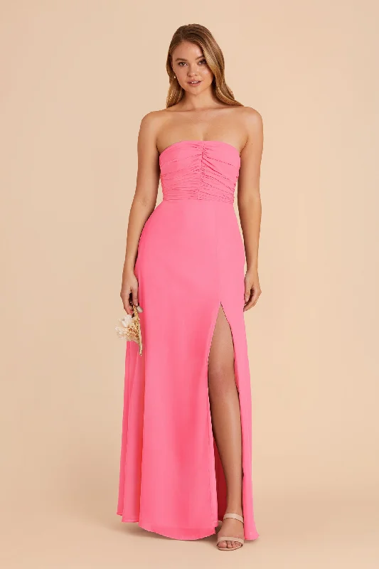 Cara Chiffon Dress - Bon Bon Pink