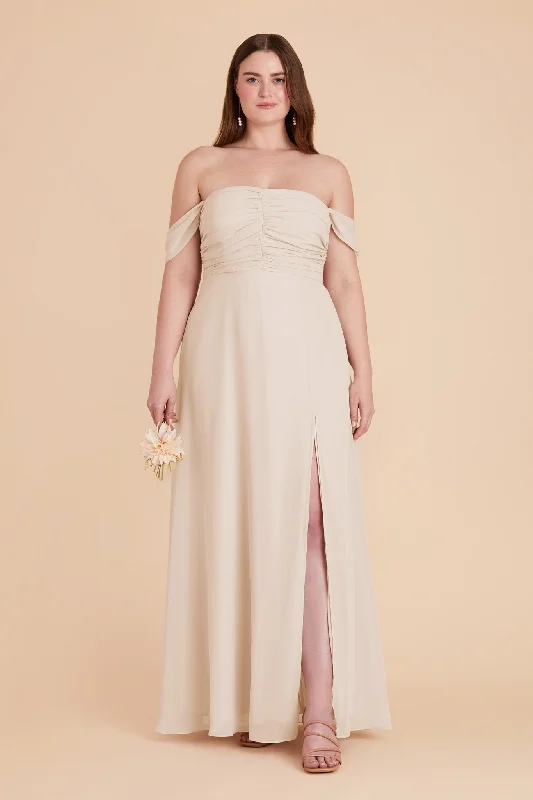 Cara Chiffon Dress - Champagne