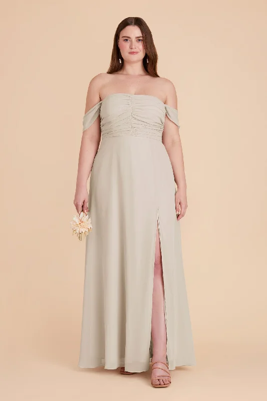 Cara Chiffon Dress - Dove Gray