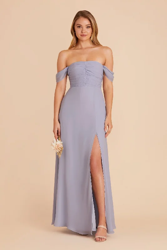 Cara Chiffon Dress - Dusty Lilac