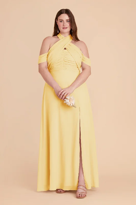 Cara Chiffon Dress - Lemon Sorbet