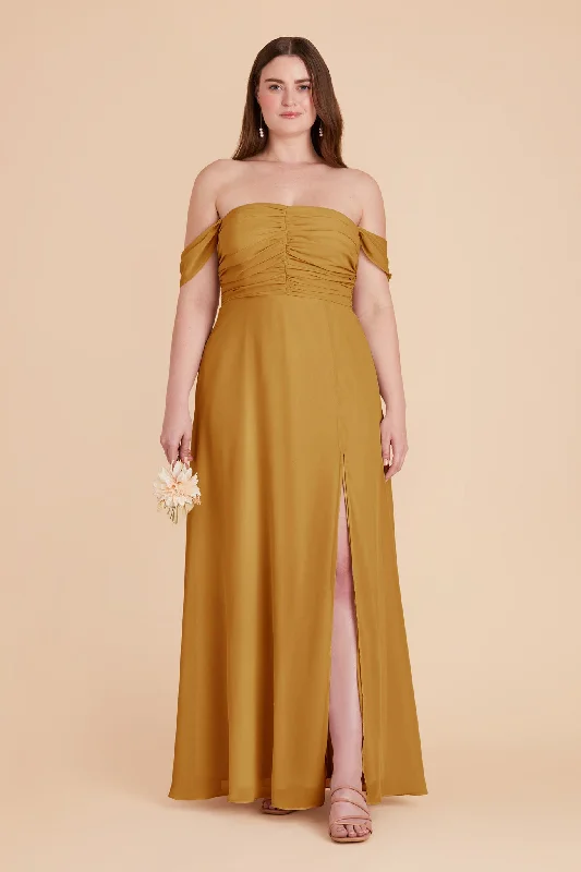 Cara Chiffon Dress - Marigold