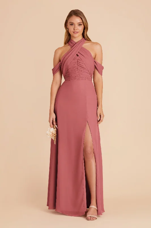 Cara Chiffon Dress - Mulberry