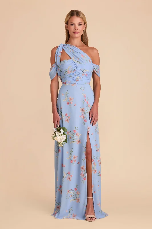 Cara Chiffon Dress - Periwinkle Blue Le Fleur