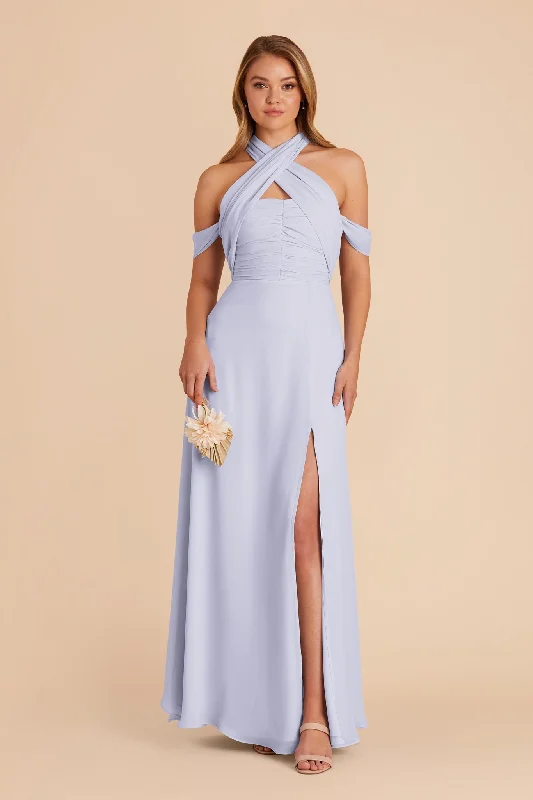 Cara Chiffon Dress - Periwinkle Blue