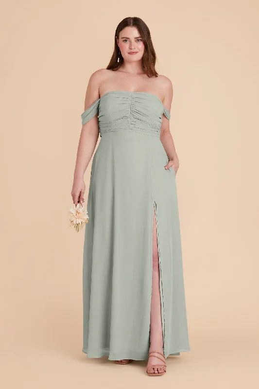 Cara Chiffon Dress - Sage