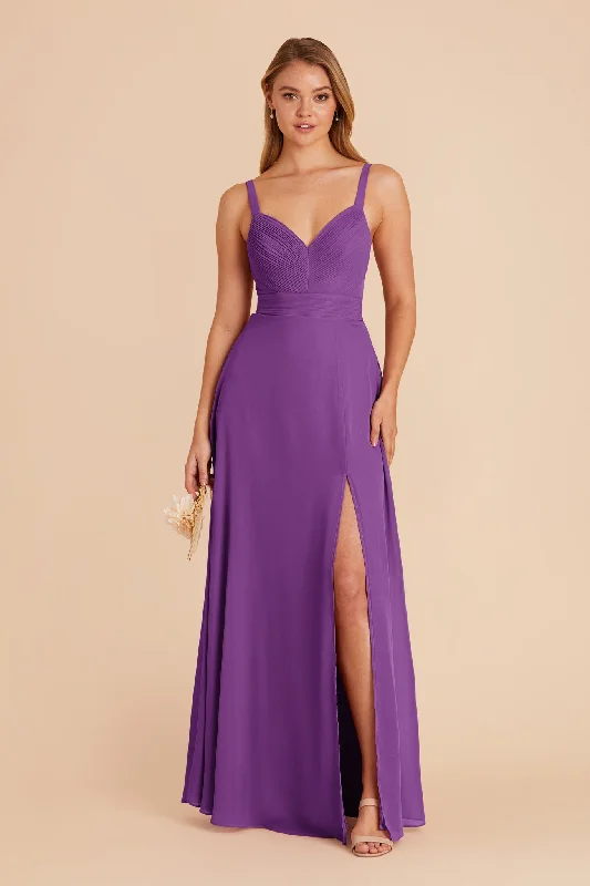 Deborah Chiffon Dress - Amethyst