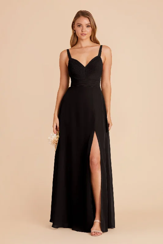 Deborah Chiffon Dress - Black