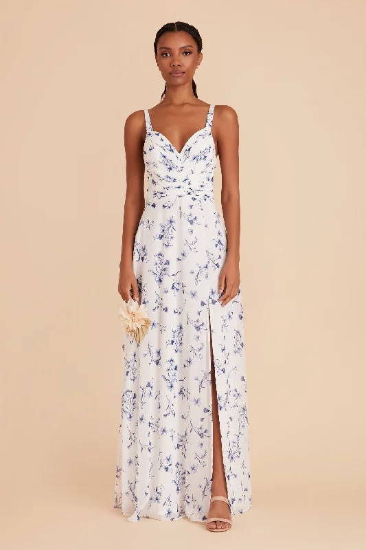 Deborah Chiffon Dress - Blue Le Fleur