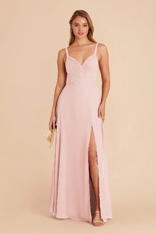 Deborah Chiffon Dress - Blush Pink