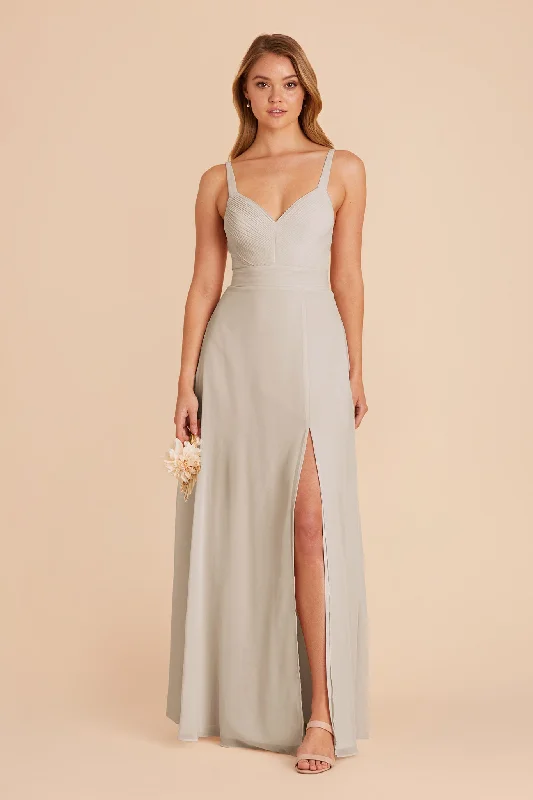 Deborah Chiffon Dress - Dove Gray