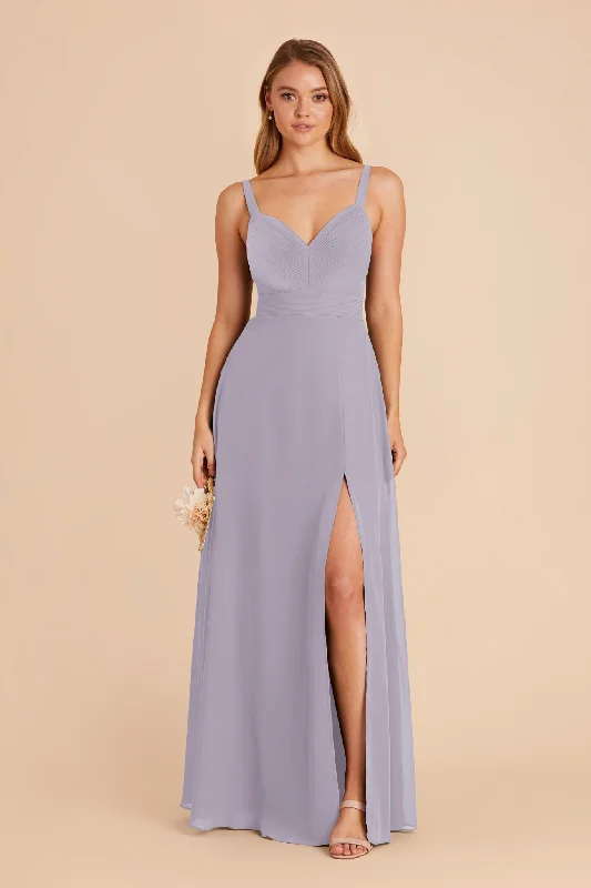 Deborah Chiffon Dress - Dusty Lilac