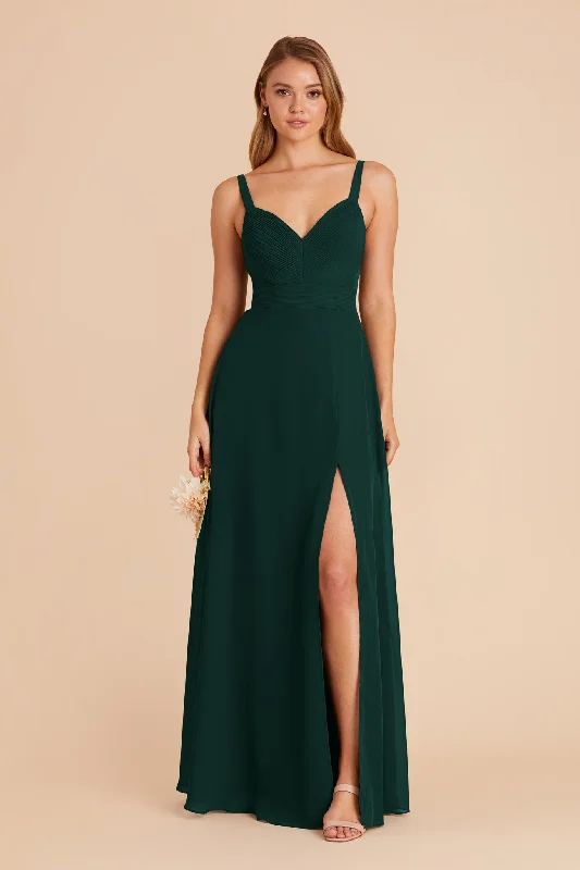 Deborah Chiffon Dress - Emerald