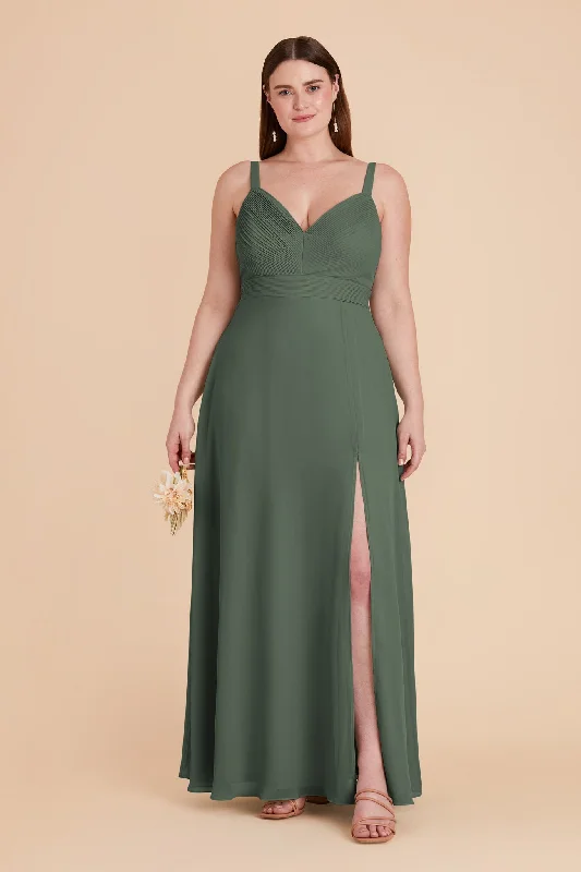 Deborah Chiffon Dress - Eucalyptus