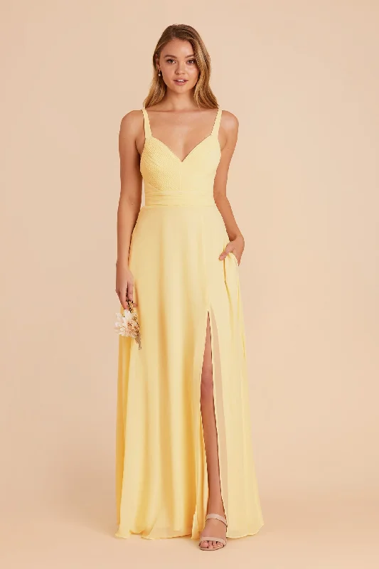 Deborah Chiffon Dress - Lemon Sorbet