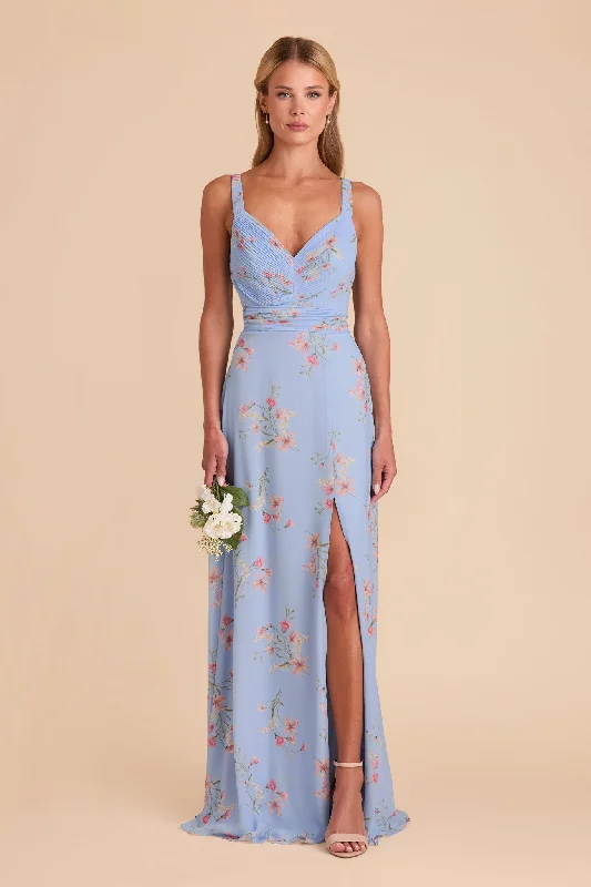 Deborah Chiffon Dress - Periwinkle Blue Le Fleur