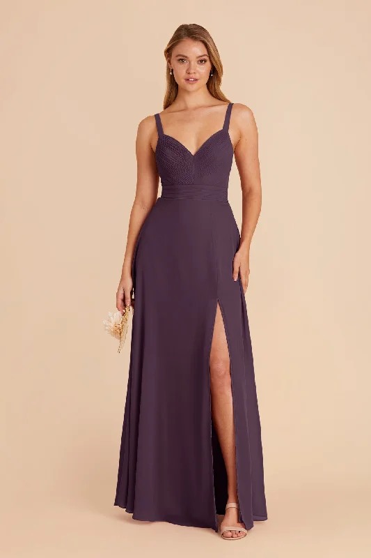 Deborah Chiffon Dress - Plum