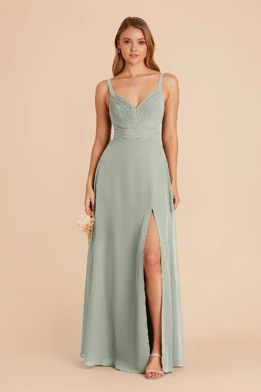 Deborah Chiffon Dress - Sage