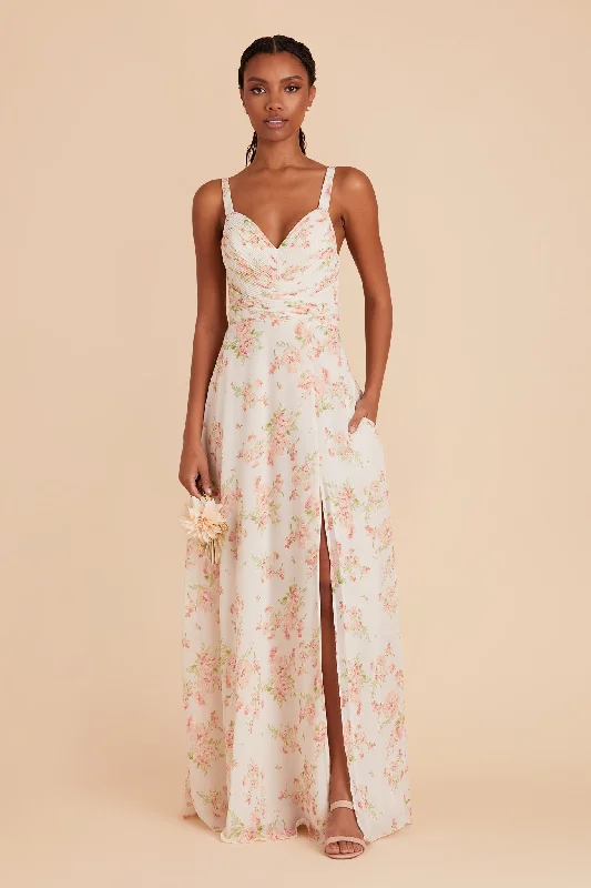 Deborah Chiffon Dress - Whimsical Blooms