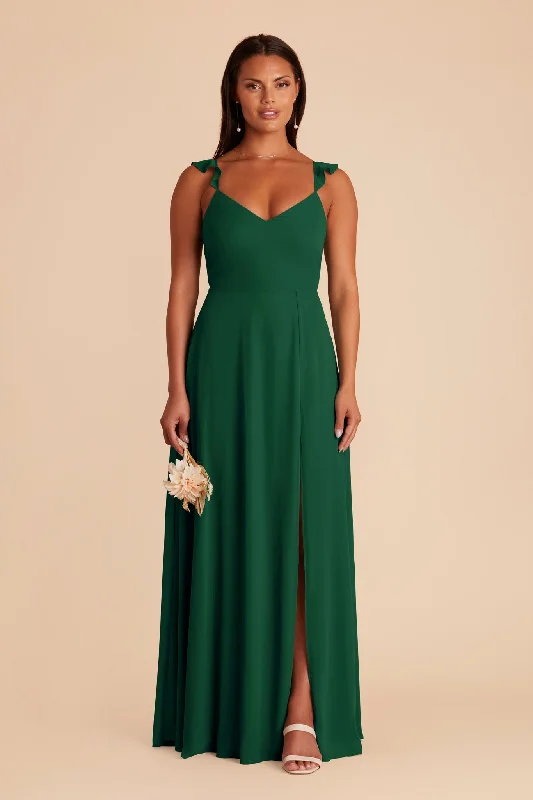 Doris Chiffon Dress - Forest Green