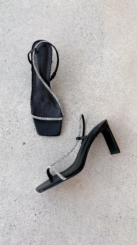 Kaye Heels - Black Diamante