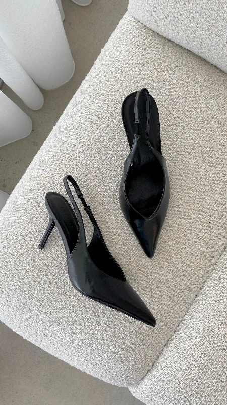 Kendra Heel - Black Shine