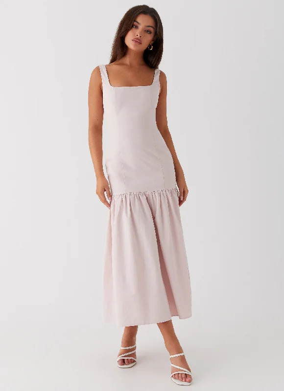 Ladylike Midi Dress - Pink