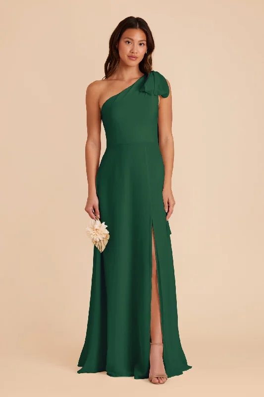 Melissa Chiffon Dress - Forest Green