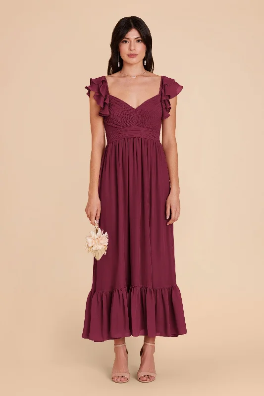 Michelle Chiffon Dress - Berry